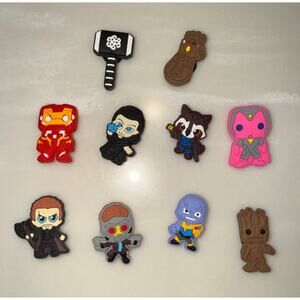 Marvel Croc Charms Lot Avengers Iron Man Thanos Groot